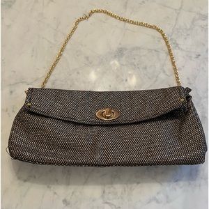 Gold special occasion shoulder bag